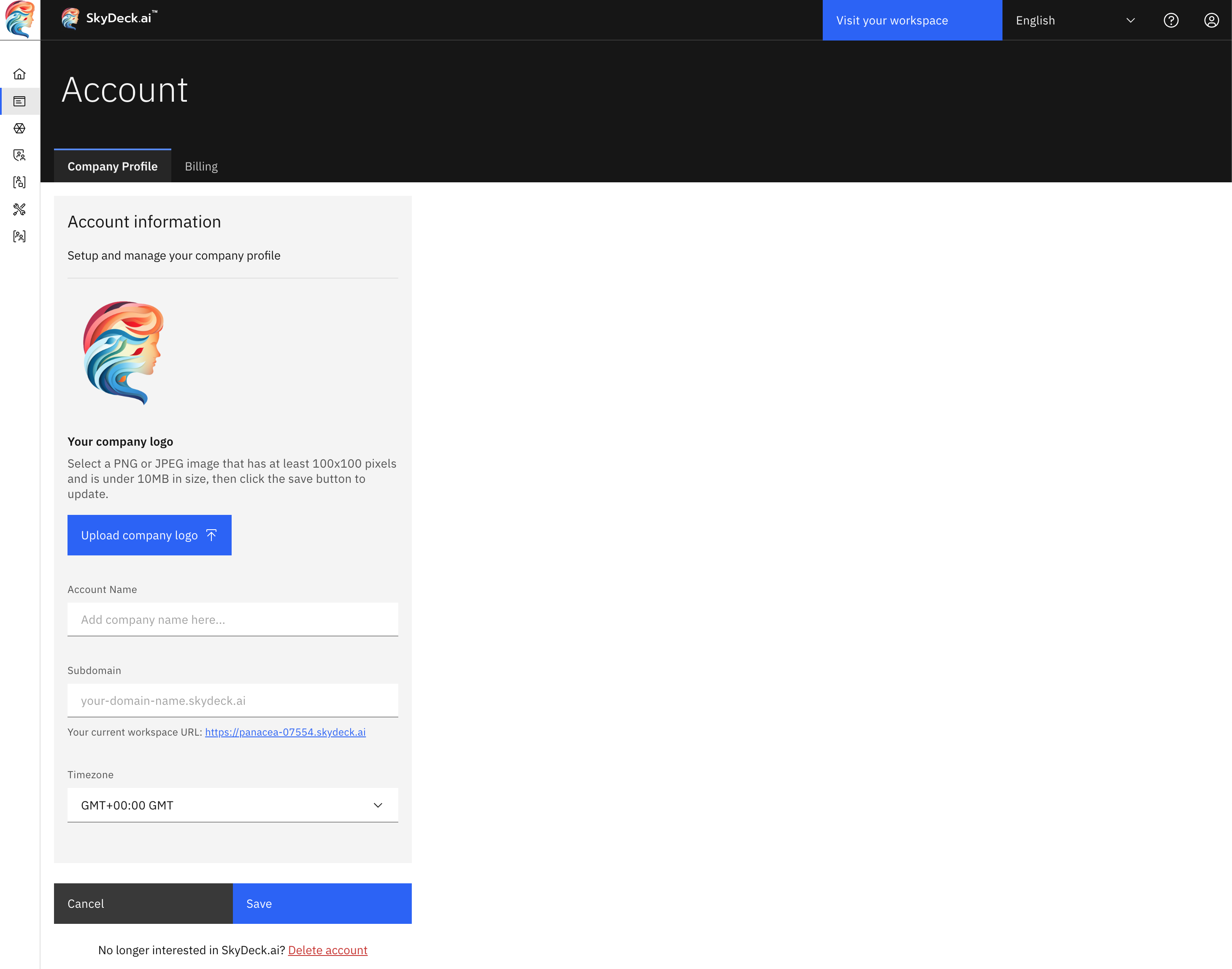 account page