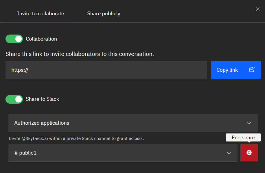 end channel sharing