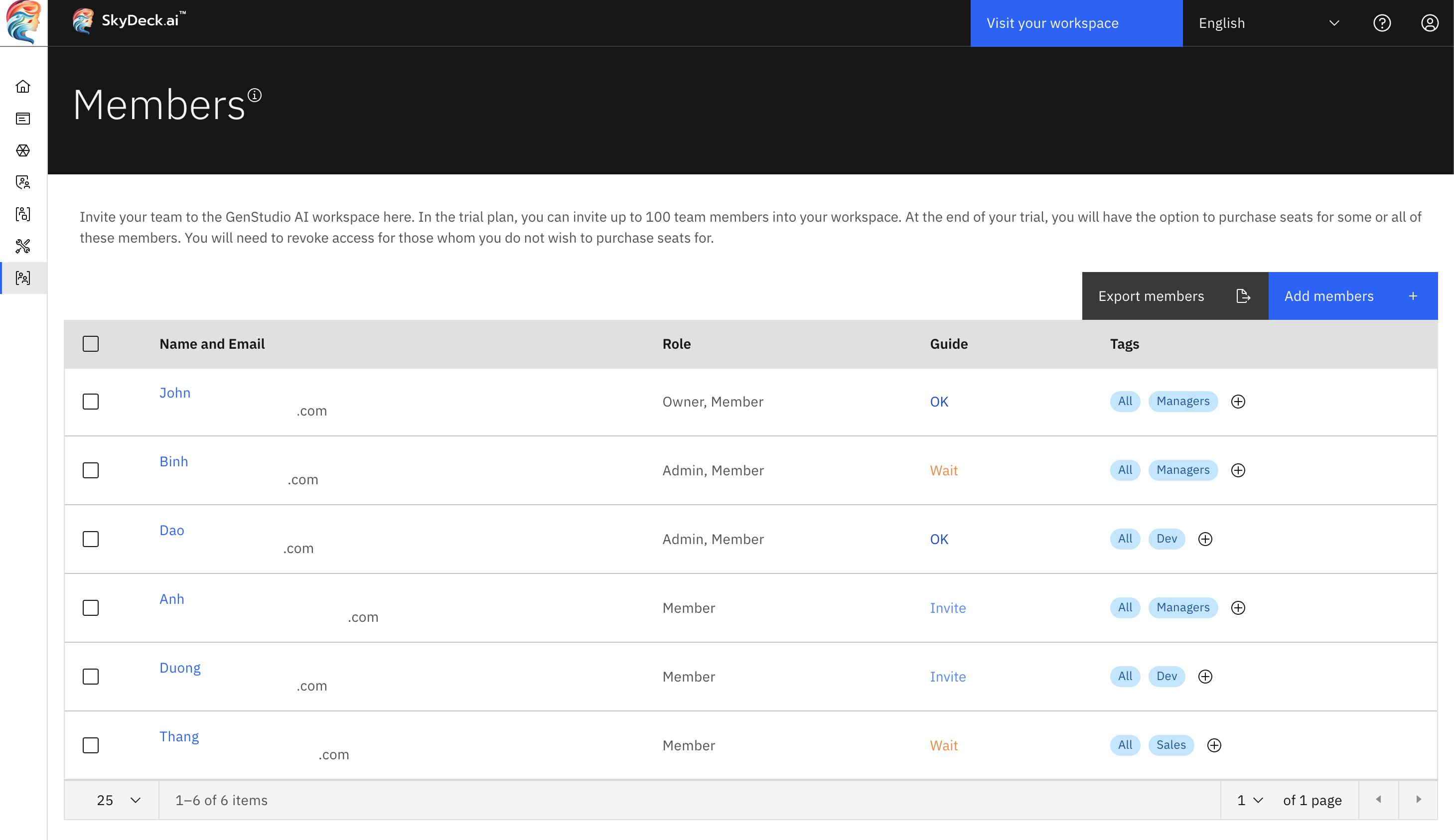 members page