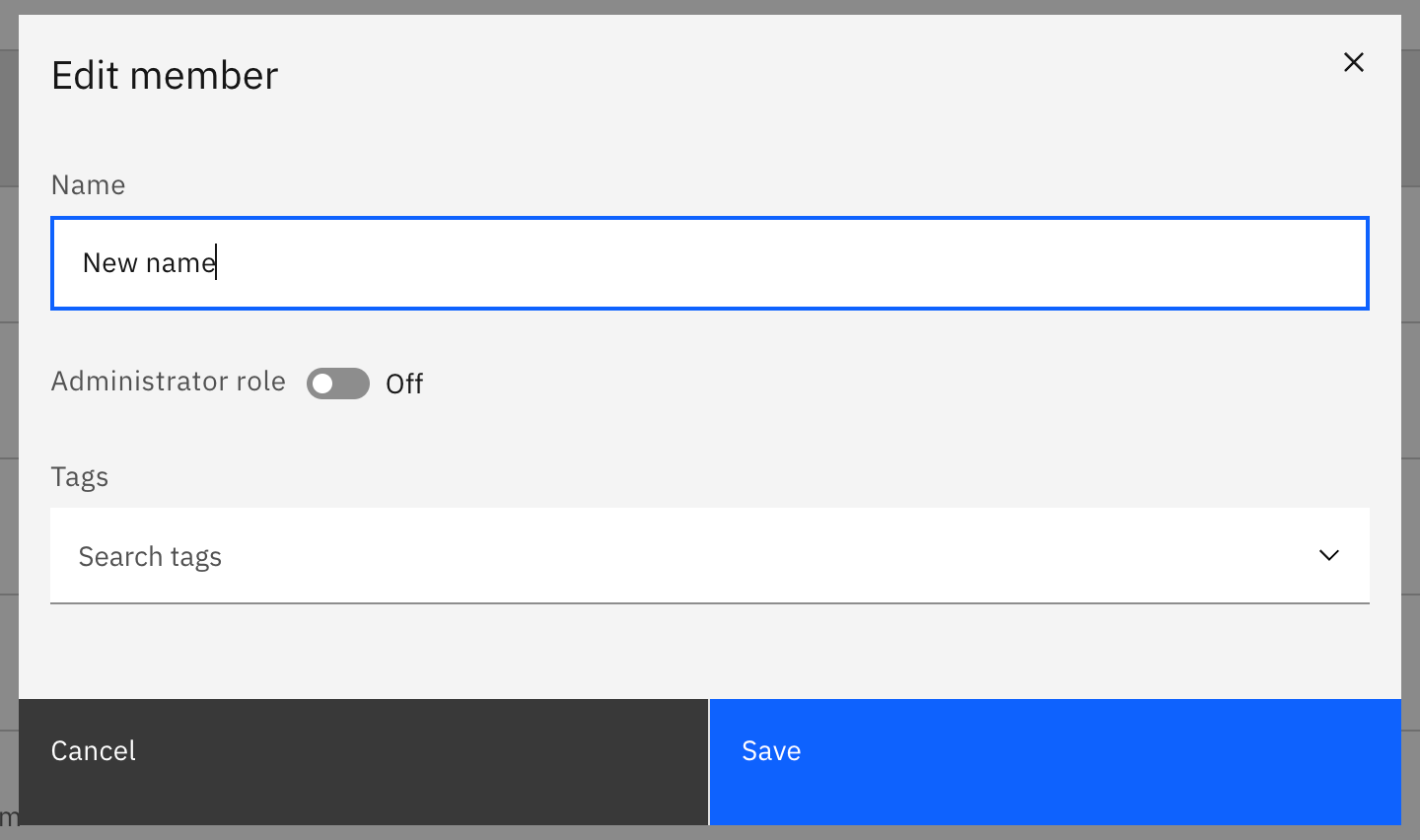 edit members popup