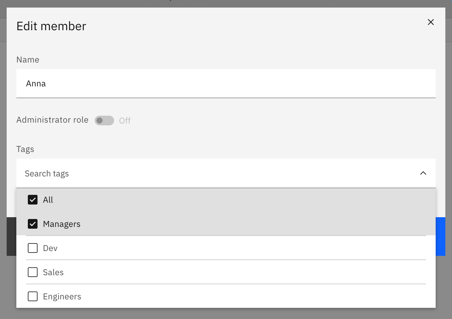 edit member form